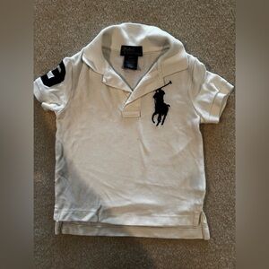 Ralph Lauren Cream Polo with Black Emblem